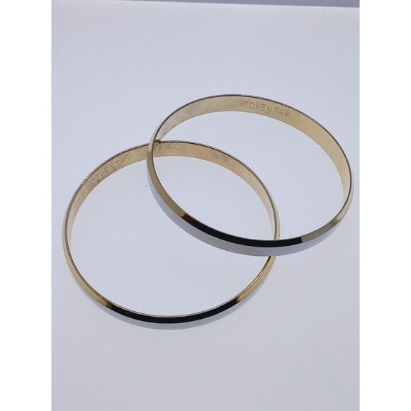 Vintage 2 gold tone Sarah Coventry “Milky Way” bangle bracelets - Picture 5 of 8